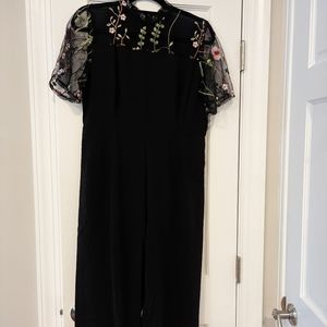 Black jumpsuit w floral